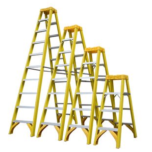 Foreign Trade Factory Fiberglass Herringbone Ladder Folding Double-Sided with Tool Tray Insulated Power Engineering