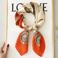 Summer and Autumn 70x70 Small Square Scarf Women's Neck Scarf Cotton Scarf Mother Thin Scarf Matching Shirt Collar Scarf