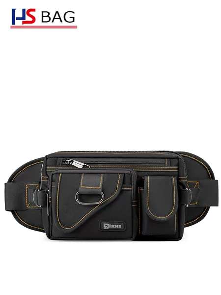 Oxford Cloth Water-Repellent Waist Bag Men's Outdoor Sports Tactical Large Waist Bag Multi-Functional Travel Bag Chest Bag Wholesale