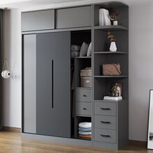 新款衣柜家用卧室推拉门现代简约储物收纳柜小户型大衣橱