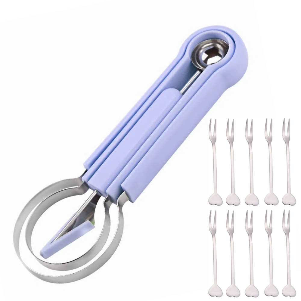 보라색 P 가방 10 포크