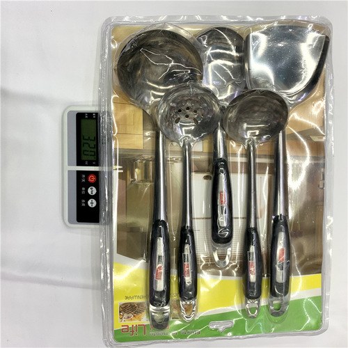 410 stainless steel spoon, shovel, spoon, colander, spatula, five-piece tableware set, spatula and spoon set, household kitchen utensils