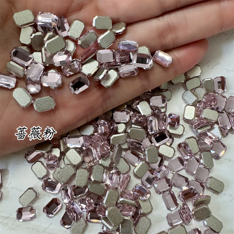 로즈 핑크 · 고급 엣지 컷팅 5.5x8mm 단알