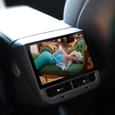 Suitable for Tesla MOLDE3/Y armrest box rear multimedia smart game entertainment touch 4K display (Car display)