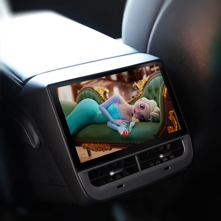 Suitable for Tesla MOLDE3/Y armrest box rear multimedia smart game entertainment touch 4K display