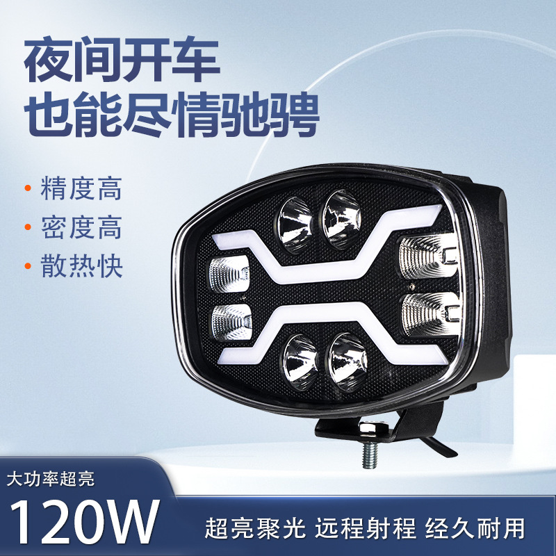 Faros LED de alta potencia para camiones 9 pulgadas cuadrado Ouka luz de techo para vehículos todoterreno luz de automóvil modificada luz de alto brillo