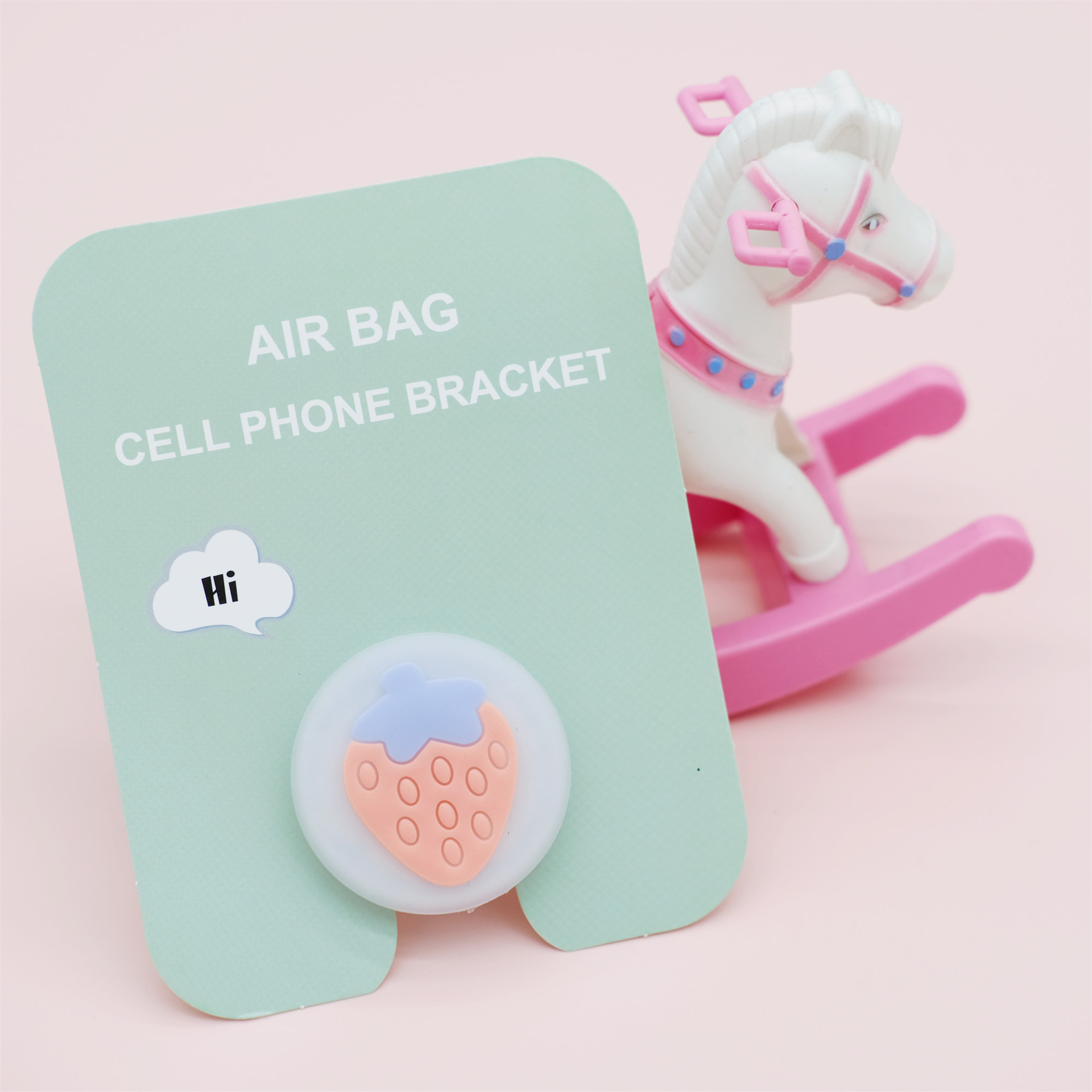 Airbag de dibujos animados soporte de teléfono móvil retráctil creativo personalizado escritorio plegable adhesivo perezoso soporte pequeño multifuncional