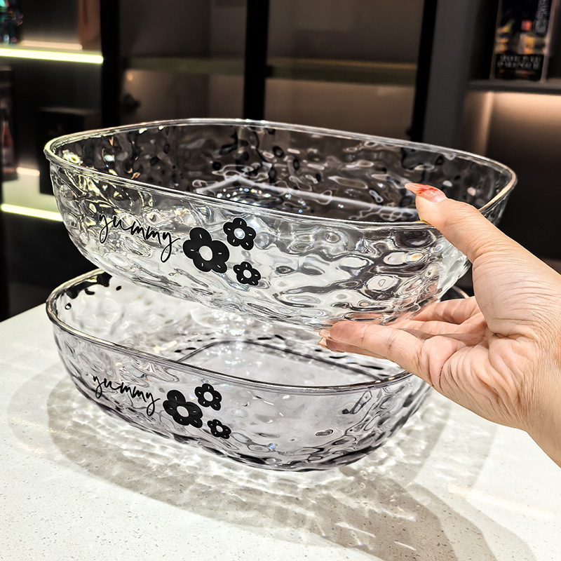 高品質のプラスチックフルーツプレート家庭用コーヒーテーブルフルーツプレート 2025 新しいライト高級スナックキャンディプレート食品グレードのライト高級|undefined