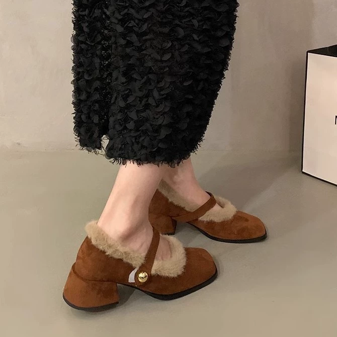 Демисезонная обувь, обувь с флисом, французский стиль, стиль Chanel, корейский стиль