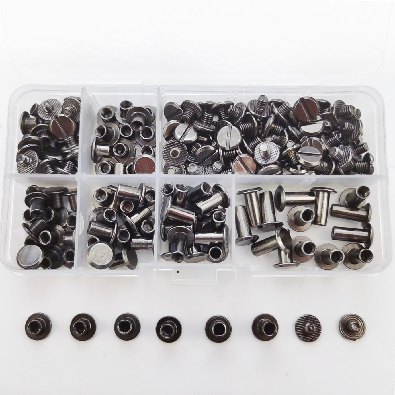 Pistola Negro * 90 sets de 6 tamaños (15 sets para cada tamaño)