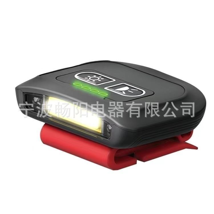 Fishing Headlamp Clip-On Sensor Head-Mounted Bait Cap Clip Light with Ultra-Long Battery Life, Rechargeable, Strong Light for Night Fishing, Hands-Free Sensor