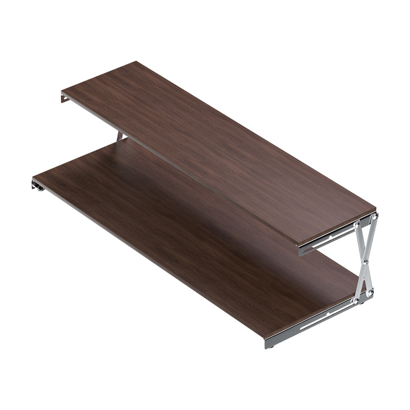 Estante plegable de acero inoxidable para escritorio para el hogar Estante de almacenamiento ajustable para computadora de oficina multifuncional para aumento de cuello