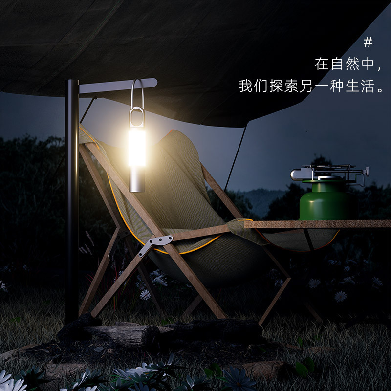 Transfronteriza nueva linterna LED de larga resistencia Tipo-C aleación de aluminio recargable zoom telescópico mini linterna popular