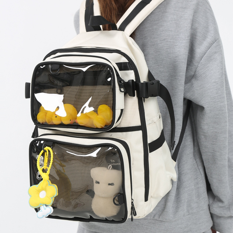 Pain Bag New Transparent Backpack Large Capacity Trendy Detachable Small Bag Casual Backpack College Student Schoolbag Baby Bag Pain Bag New Transparent Backpack Large Capacity Trendy Detachable Small Bag Casual Backpack College Student Schoolbag Baby Bag