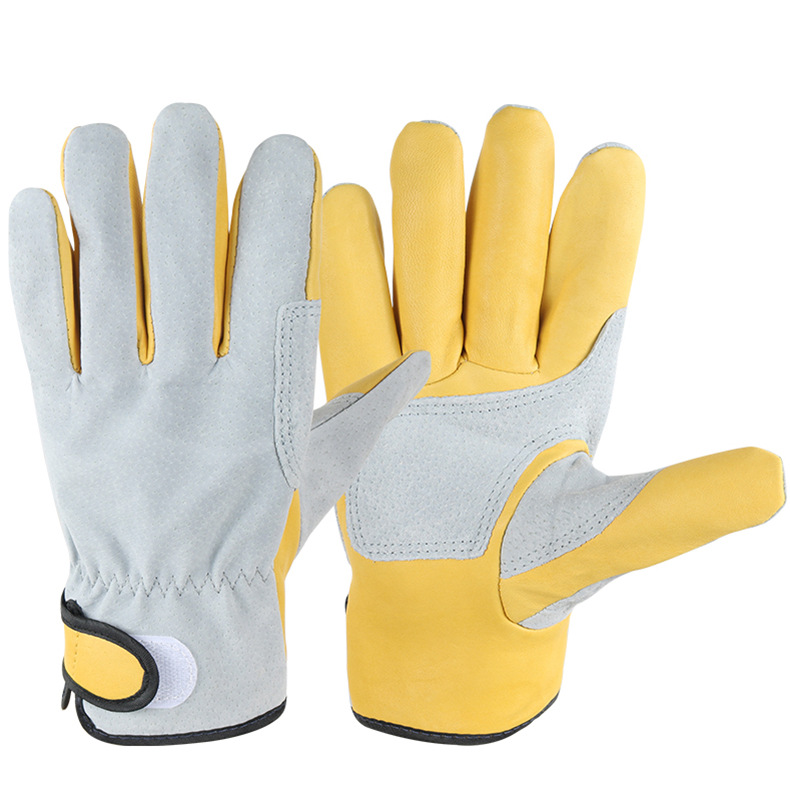 Guantes de protección laboral personalizados de piel de oveja guantes de protección contra el desgaste guantes de protección contra el desgaste al por mayor