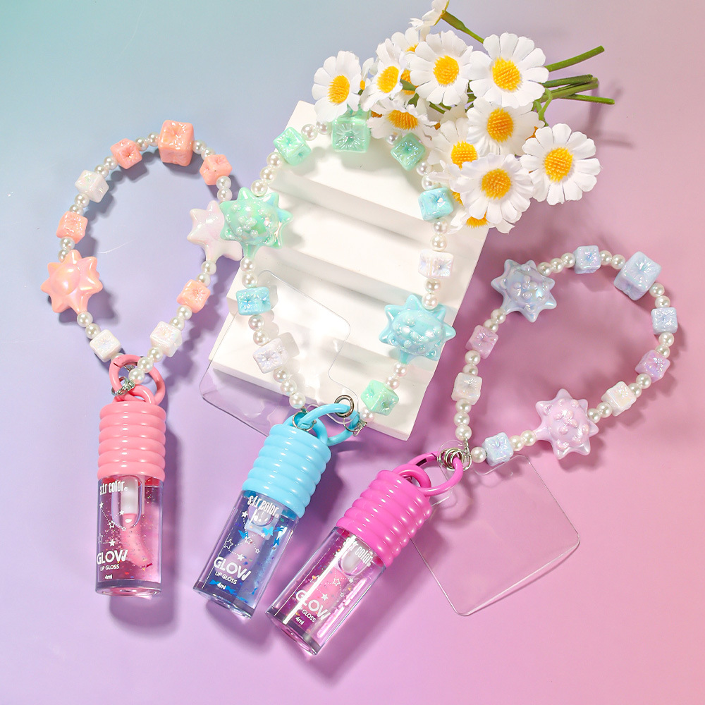 s.f.r color comercio exterior al por mayor humectante humectante natural de color lipstick con cadenas de cuentas móviles baratas