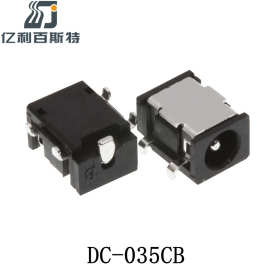 35135DC电源插座沉板式微小型DC插座30V3A电流沉板卧式直流充电座