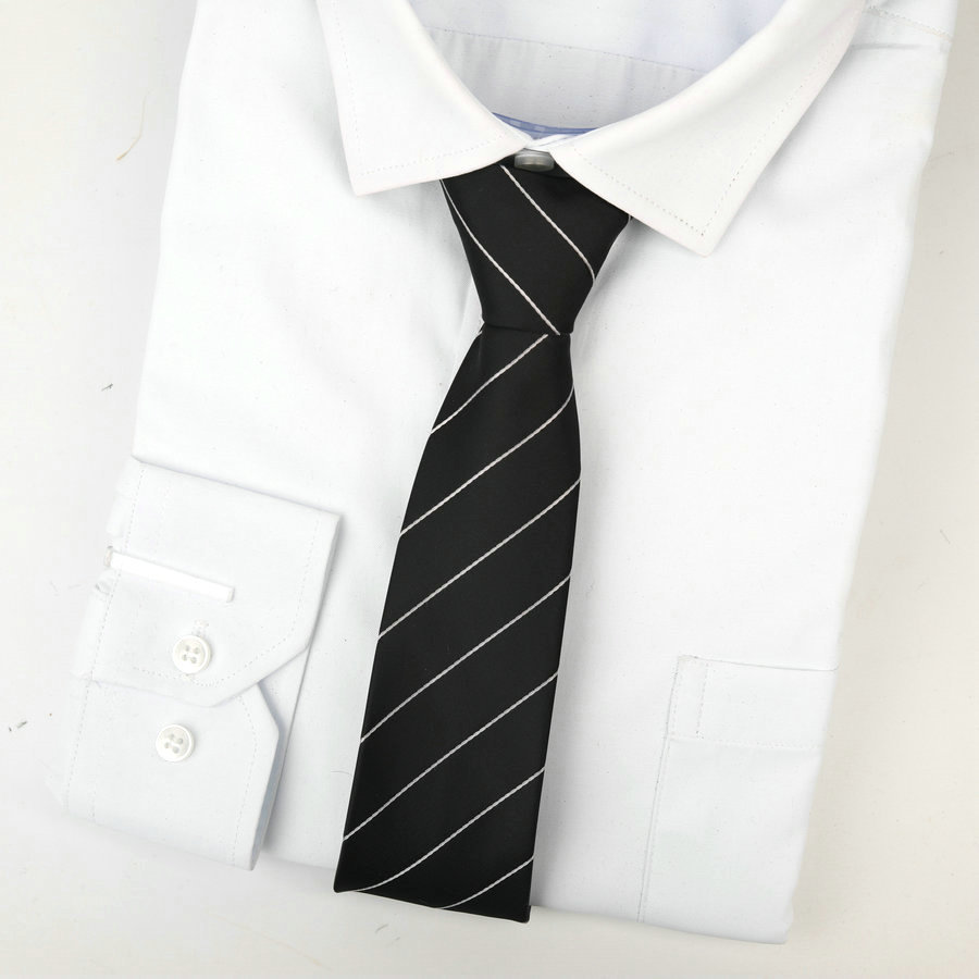 Nueva ropa formal de negocios de boda corbata de los hombres de la cremallera 7cm 1200 aguja de seda de poliéster traje de corbata de los hombres
