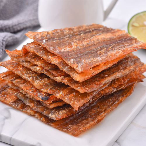 Roasted Eel Fillet 500g Large Can Pregnant Women Snack Fish Dry Seafood Beihai Ready-to-Eat Snack Leisure Roasted Fish Fillet