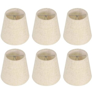 Manufacturer Specializes in New Linen Fabric Lampshades for Chandeliers and Wall Lamps, Available in Sets of 6 or 2