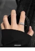 Pure white starburst ring
