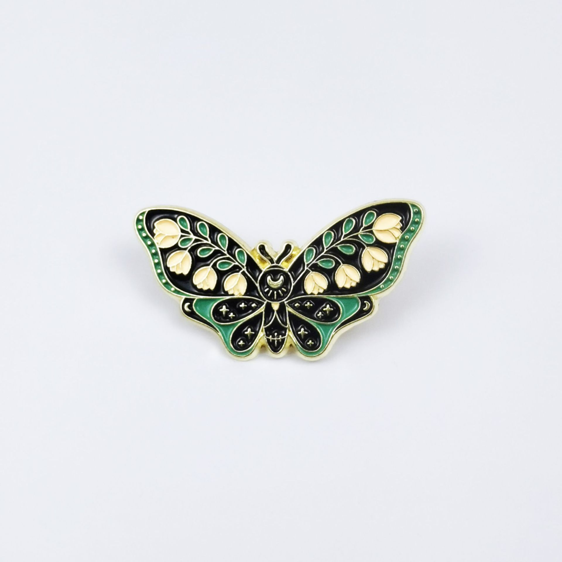 Broche de mariposa de dibujos animados, de aleación esmaltada, con forma de insecto, para ropa, insignia, accesorios transfronterizos