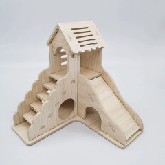 Hamster solid wood small house villa nest golden bear shelter supplies toys landscaping ornaments rutin chicken hedgehog nest