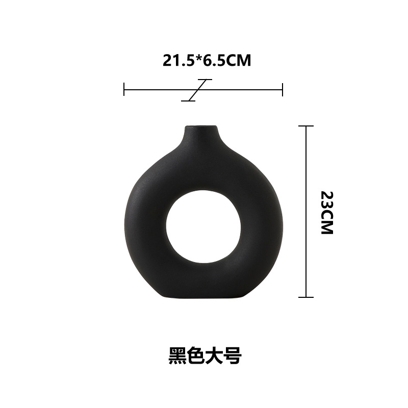 Amazon creativo donuts flor de cerámica flor de alto nivel de sensación de sala de estar comedor geometría decoración decorativa de mesa