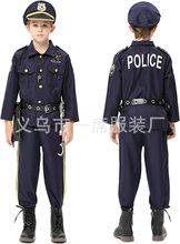 跨境熱銷萬聖節兒童演出服 cosplay角色扮演舞台裝 萬聖節警察服
