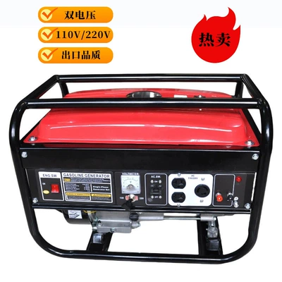Small Portable Outdoor Ac Single-Phase Three-Phase 110V220V Dual Voltage 3 Kw 5Kw Gasoline Generator