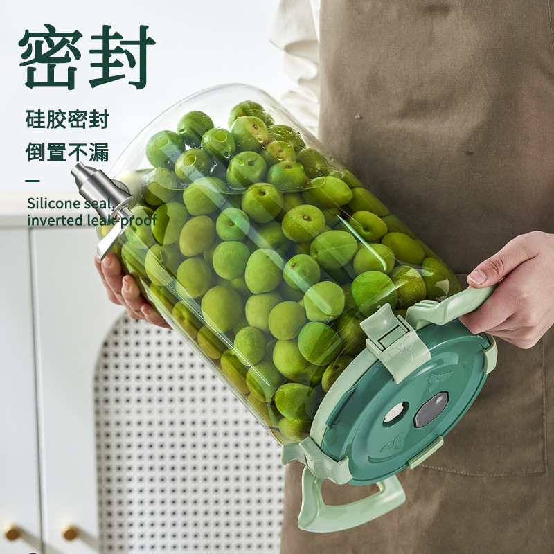 Botella de vidrio para remojar vino, vino de frutas casero de ciruela verde y bayberry, tarro sellado de calidad alimentaria, encurtidos de granos mixtos, tarro para remojar vino, vino medicinal.