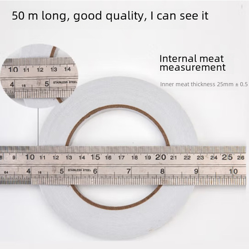 White high-viscosity double-sided tape strong adhesive for student handmade office, hand-tearable cotton paper hot melt double-sided tape wholesale