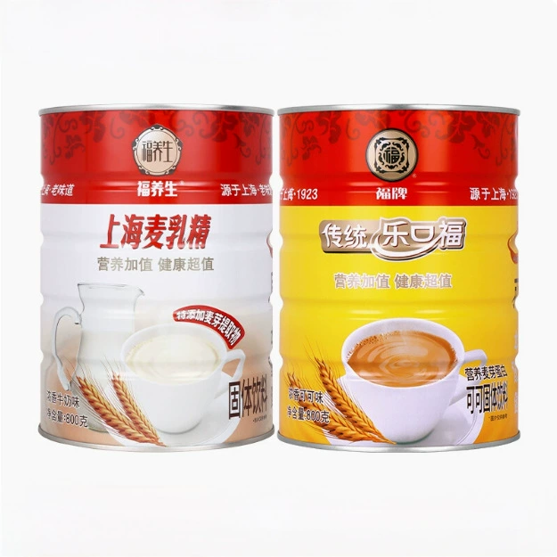 Молочная солодовая смесь Фуяншэн 800г, консервированная, традиционная Шанхайская Лекоуфу, питательный завтрак, оптом