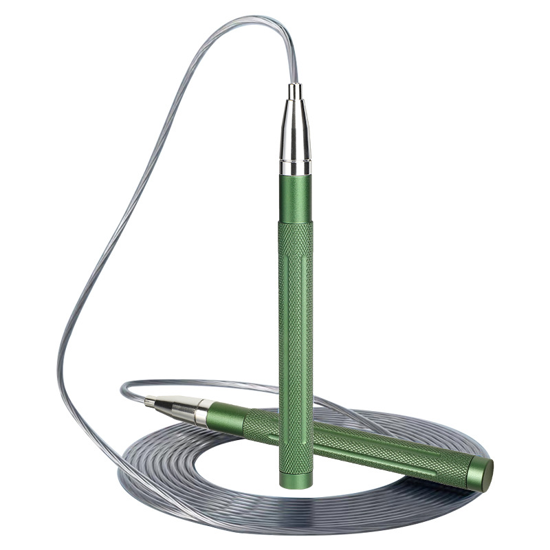 자동 잠금 줄넘기 메탈 그린 + 보관 가방