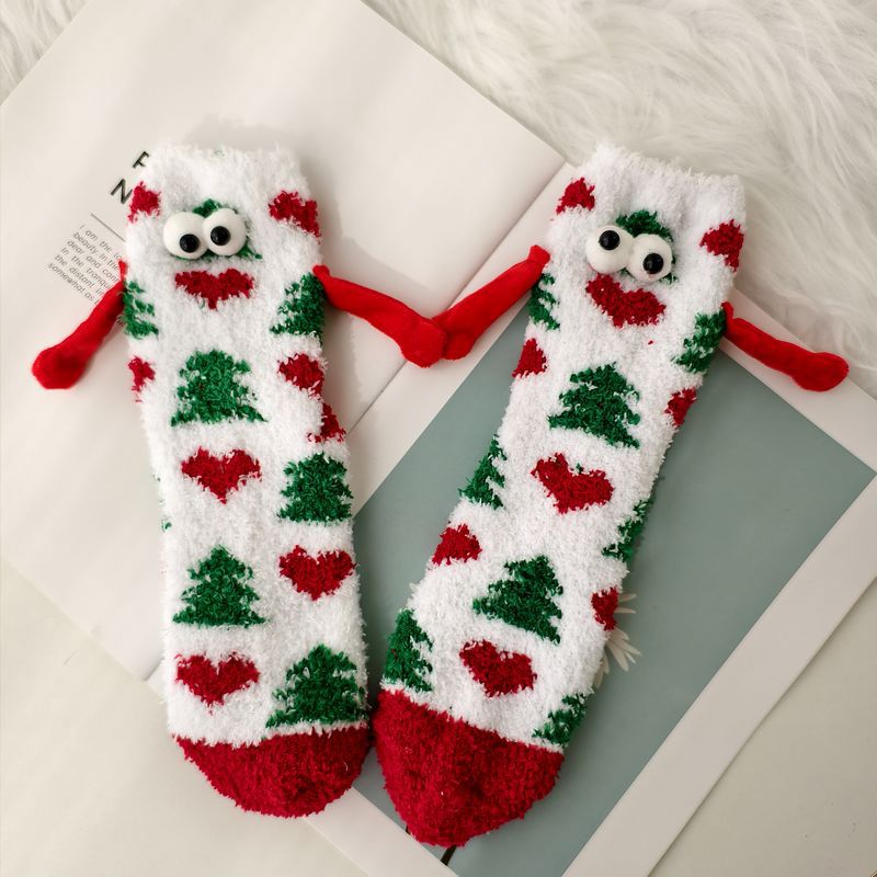 Calcetines Navideños de Terciopelo de Coral para Mujer Térmicos y Engrosados para Invierno image 8