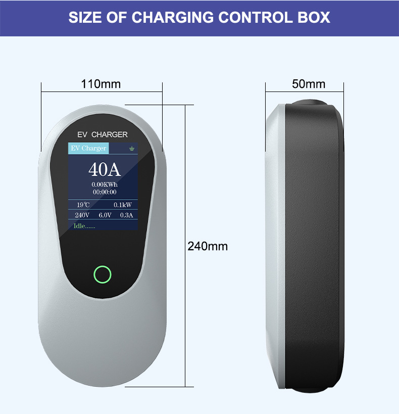 American Standard Charging Station Type1, Exclusively for Cross-Border Use, Portable Charging Gun for On-Board Charging and Home Use, 9.6Kw, Nema 14-50P