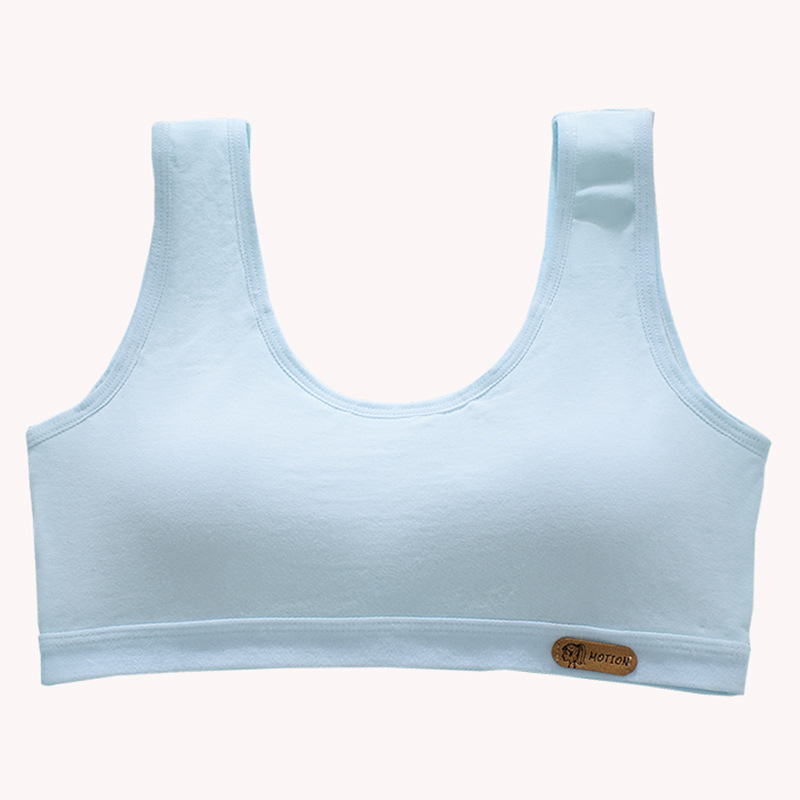 Período de desarrollo de la ropa interior de las niñas top de tubo de algodón puro estudiantes de secundaria estudiantes de la escuela primaria niñas adolescentes niños chaleco deportivo
