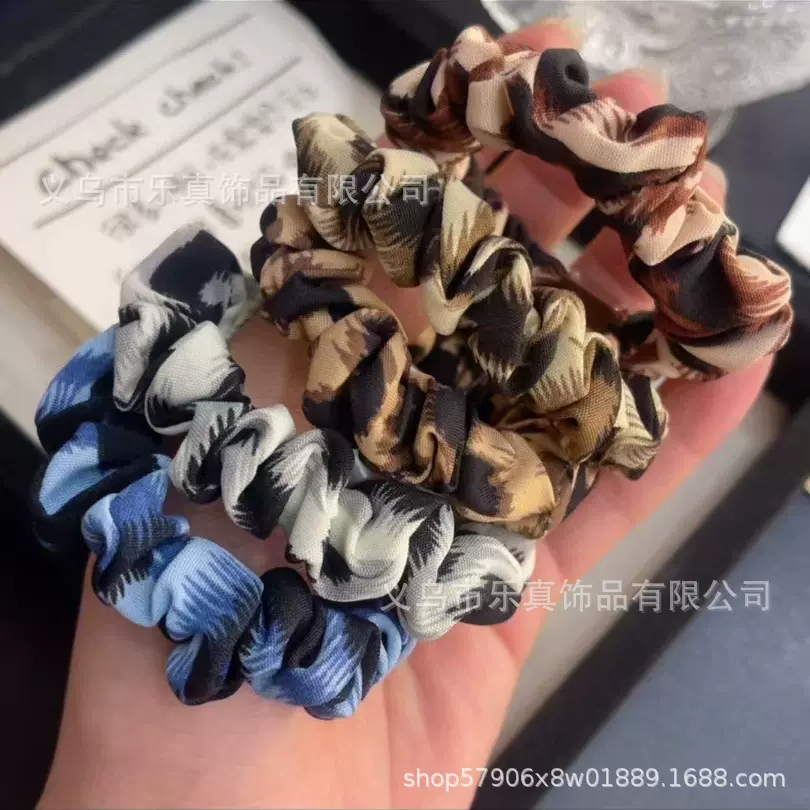 日常百搭叶子纹头绳耐用发绳高弹力简约小肠可爱韩国皮筋头发圈女