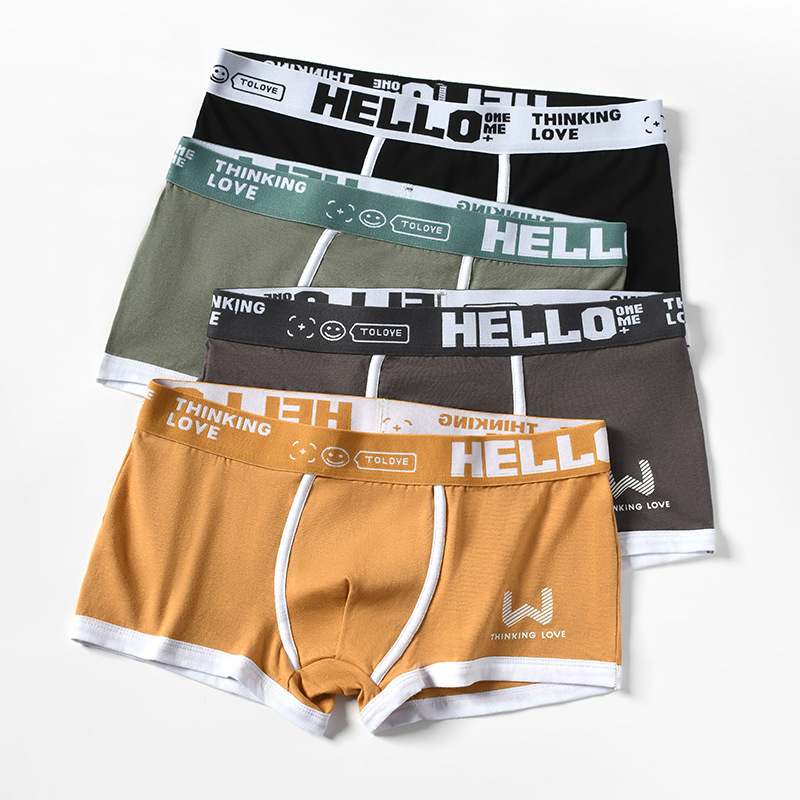 2024 Cotton Men's Underwear Mid-waist Teenager Breathable Sports Shorts Boxer Boxer Boxer Shorts Factory Supply Direct Supply 2024 Cotton Men's Underwear Mid-waist Teenager Breathable Sports Shorts Boxer Boxer Boxer Shorts Factory Supply Direct Supply