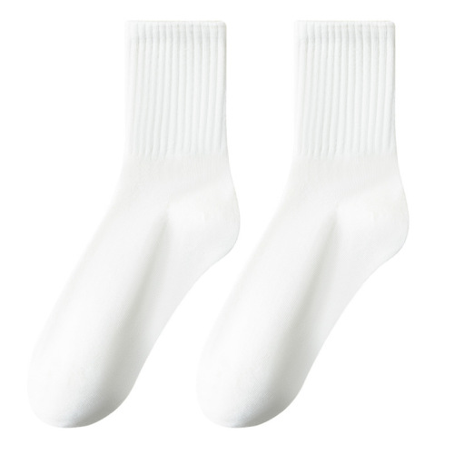 Boneless women's knee-high summer thin postpartum socks white long socks spring and autumn puffy socks for women 100% cotton wholesale women's socks