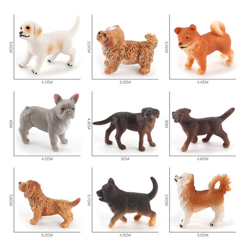 Foreign Trade Simulation Small Solid Puppy Model Set Static Labrador Shiba Inu Dachshund Chihuahua Ornament