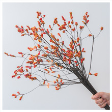 新中式南蛇藤果假花客厅摆件侘寂风禅意造景仿真花珊瑚枯枝