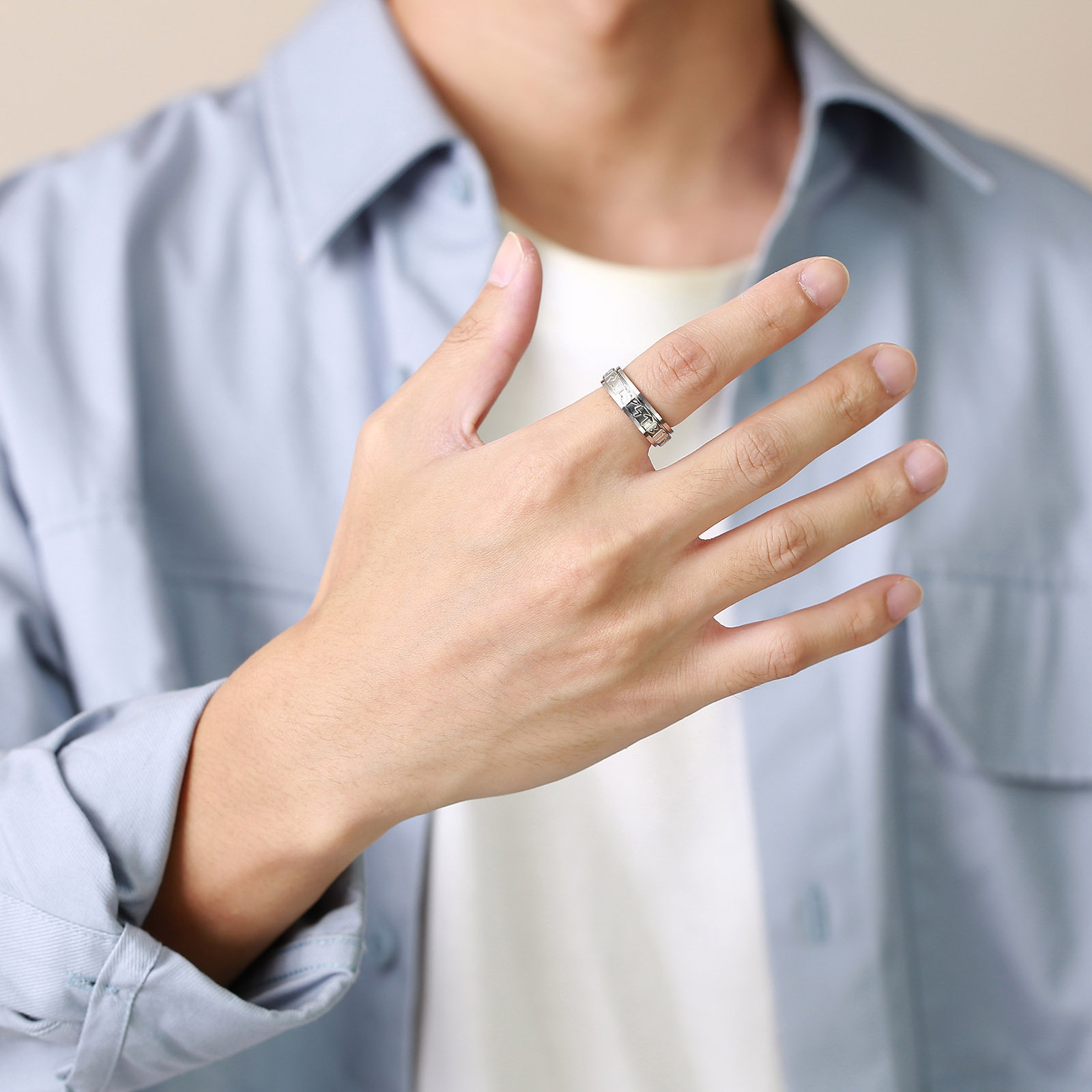 Fashion Letter Stainless Steel Rings Plating Stainless Steel Rings