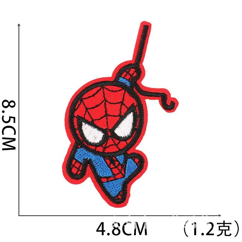  embroidery sticker label for Spider-Man on cloth, Amazon-inspired fusing anime Zhangzi Pikachu Super Mary embroidery label