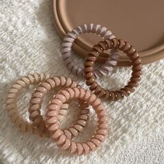 新しいスタイルの気質の女性の電話線の髪の輪の透明な頭の縄の女性の高弾の皮の筋の女性は髪の毛の馬尾の夏の女性の髪の縄を刺します。