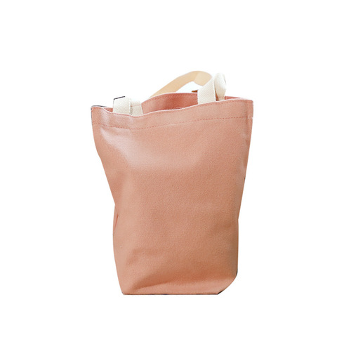 Monochrome Simple Canvas Coffee Cloth Bag Handbag Coin Purse Cup Cover Umbrella Protective Cover Universal Handbag