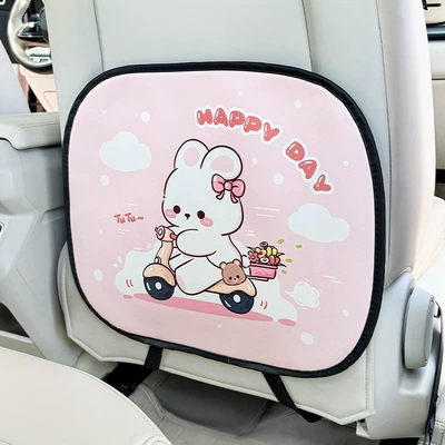 Car Seat Back Anti-Kick Pad, Kidsren's Rear Seat Protection Pad, Anti-Dirty Protective Pad for the Car, Rear Seat Anti-Kick and Anti-Wear Pad (Chair back anti-kick pad) - anti-kick-pad-cycling-bunny-1-piece