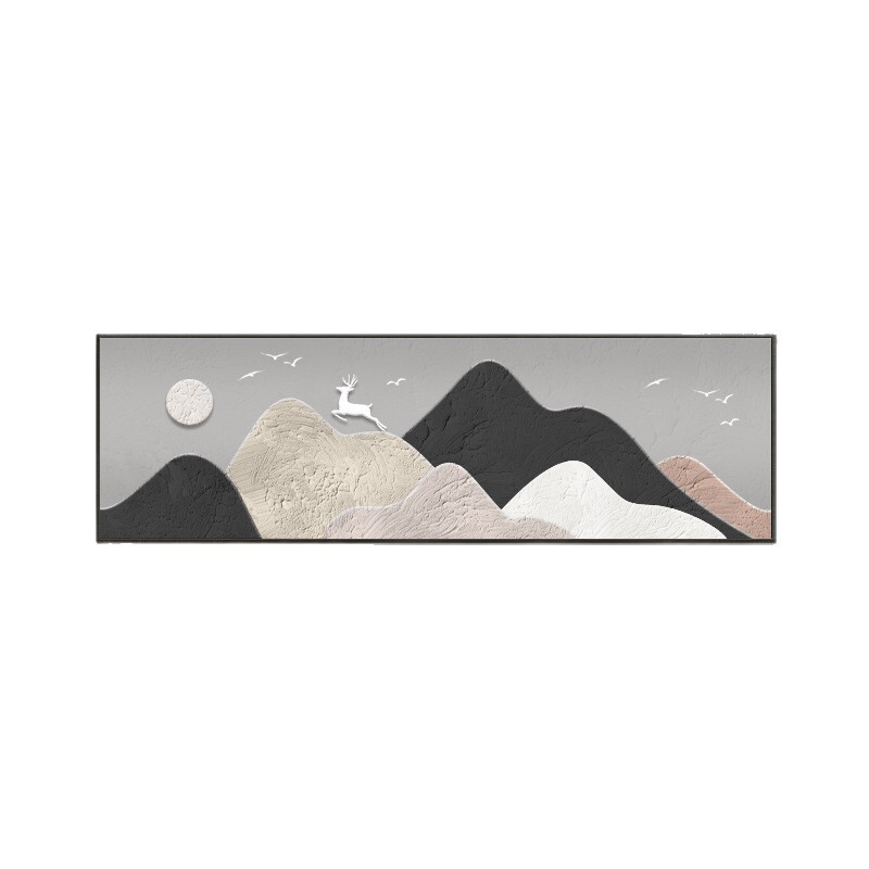 日照金山卧室床头装饰画现代简约高级感客厅挂画喷绘壁画|undefined