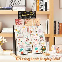 跨境实木卡片收纳架桌面多层小卡展示架桌面动漫周边储物架