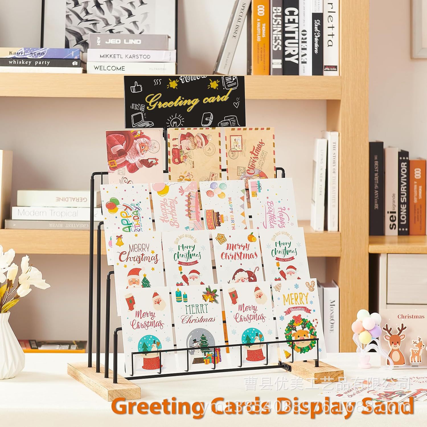 Cross-Border Solid Wood Card Storage Rack Desktop Multi-Layer Small Card Display Rack Desktop Animation Peripheral Storage Rack